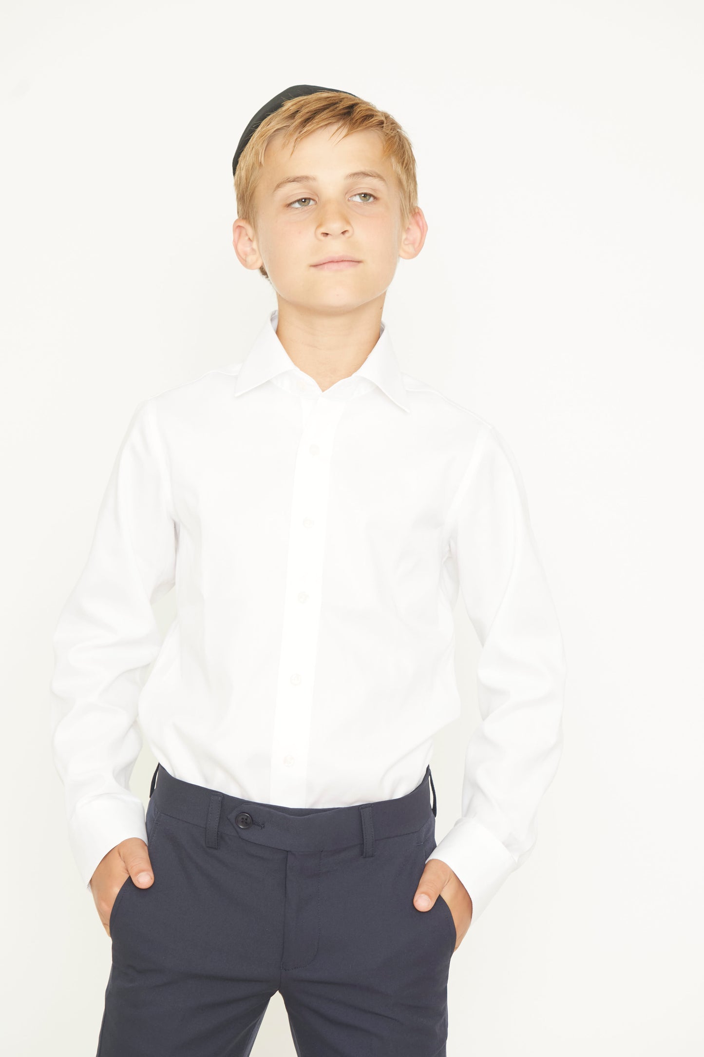 Boon Dash Boys Button Cuff Shirt-Spread Collar-