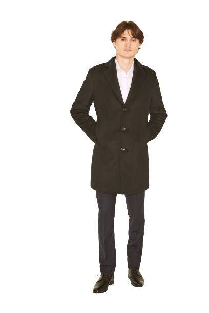 Daltoni Men's 3/4 Length Wool Coat