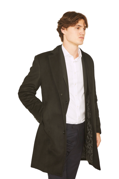 Daltoni Men's 3/4 Length Wool Coat