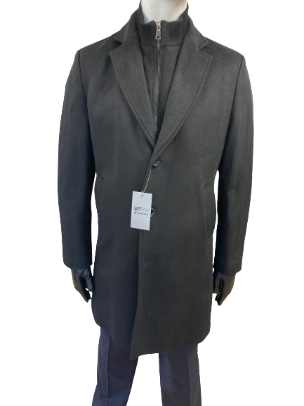 Zeke Men's 3/4 Length Wool Coat