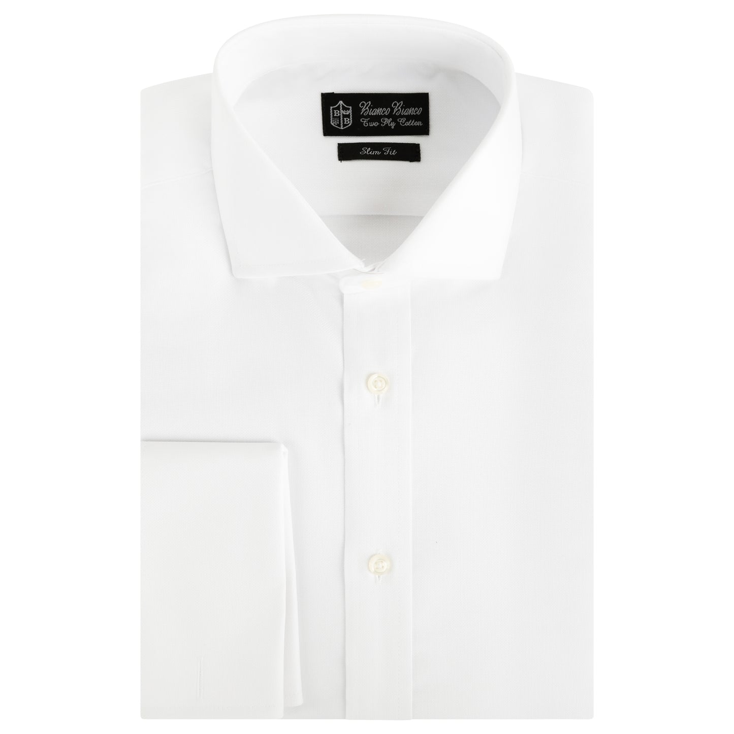 Bianco Bianco Men's Slim Fit Small Twill (French Cuff)