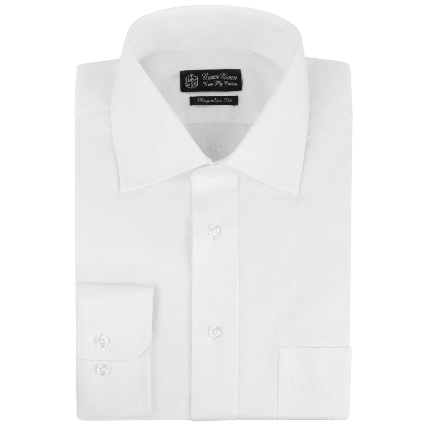 Bianco Bianco Men's Regular Fit (Button Cuff)