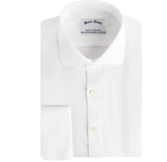 Boon Dash Boys' Slim Fit Small Twill (French Cuff)