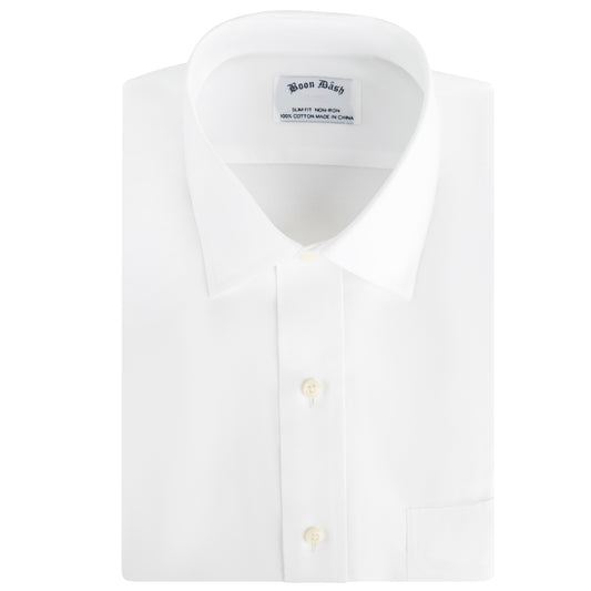 Boon Dash Men's Slim Fit Small Twill With Pocket (Button Cuff)