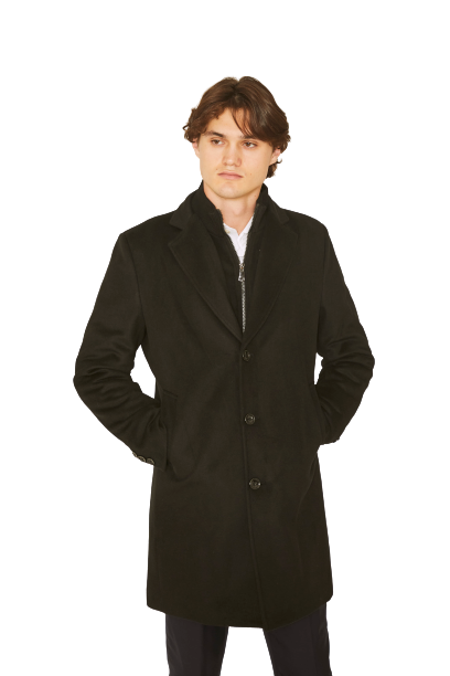 Daltoni Men's 3/4 Length Wool Coat