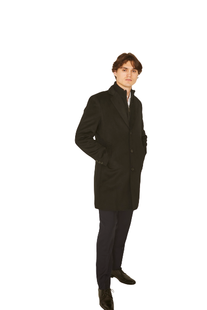 Daltoni Men's 3/4 Length Wool Coat
