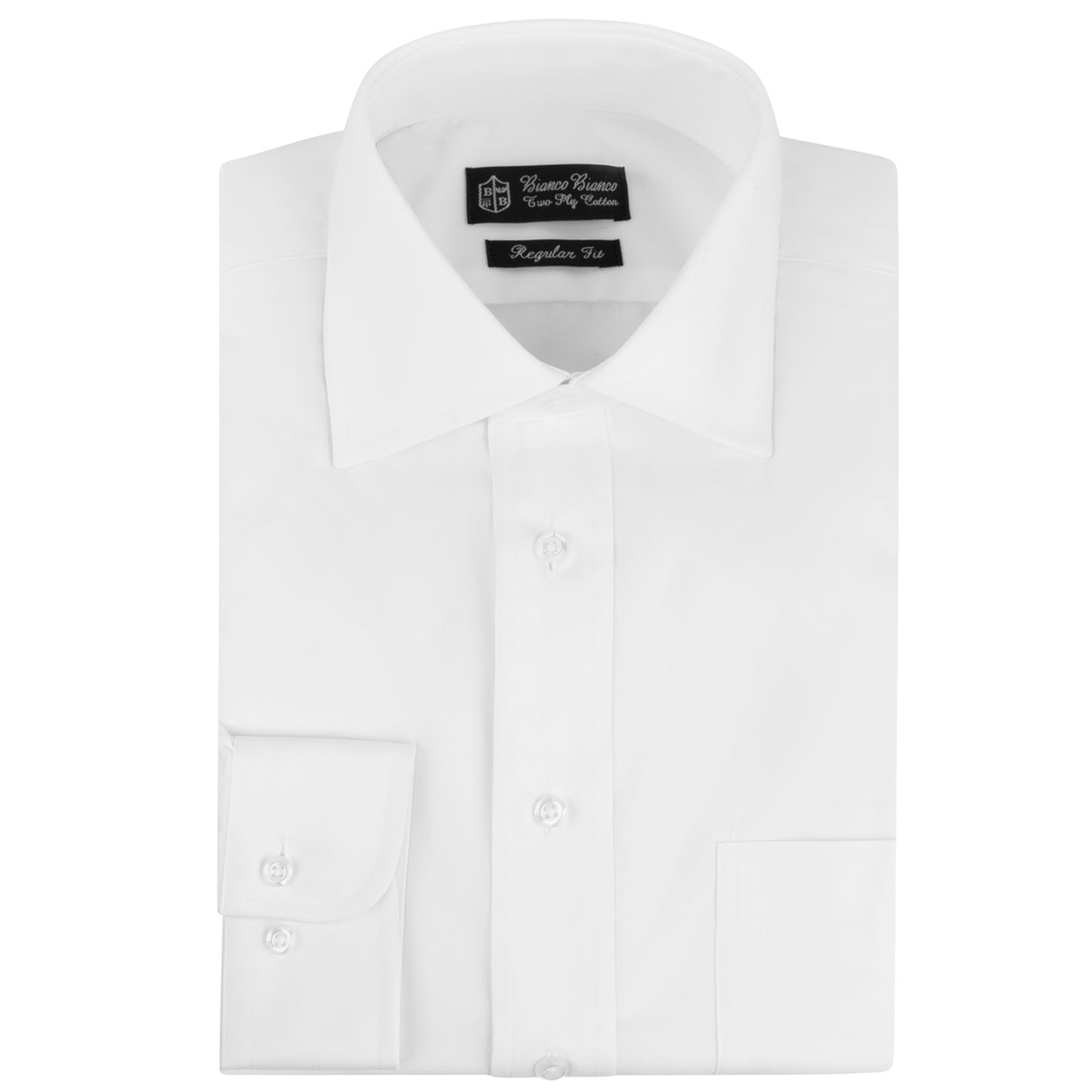 Bianco Bianco Men's Regular Fit  (Button Cuff)