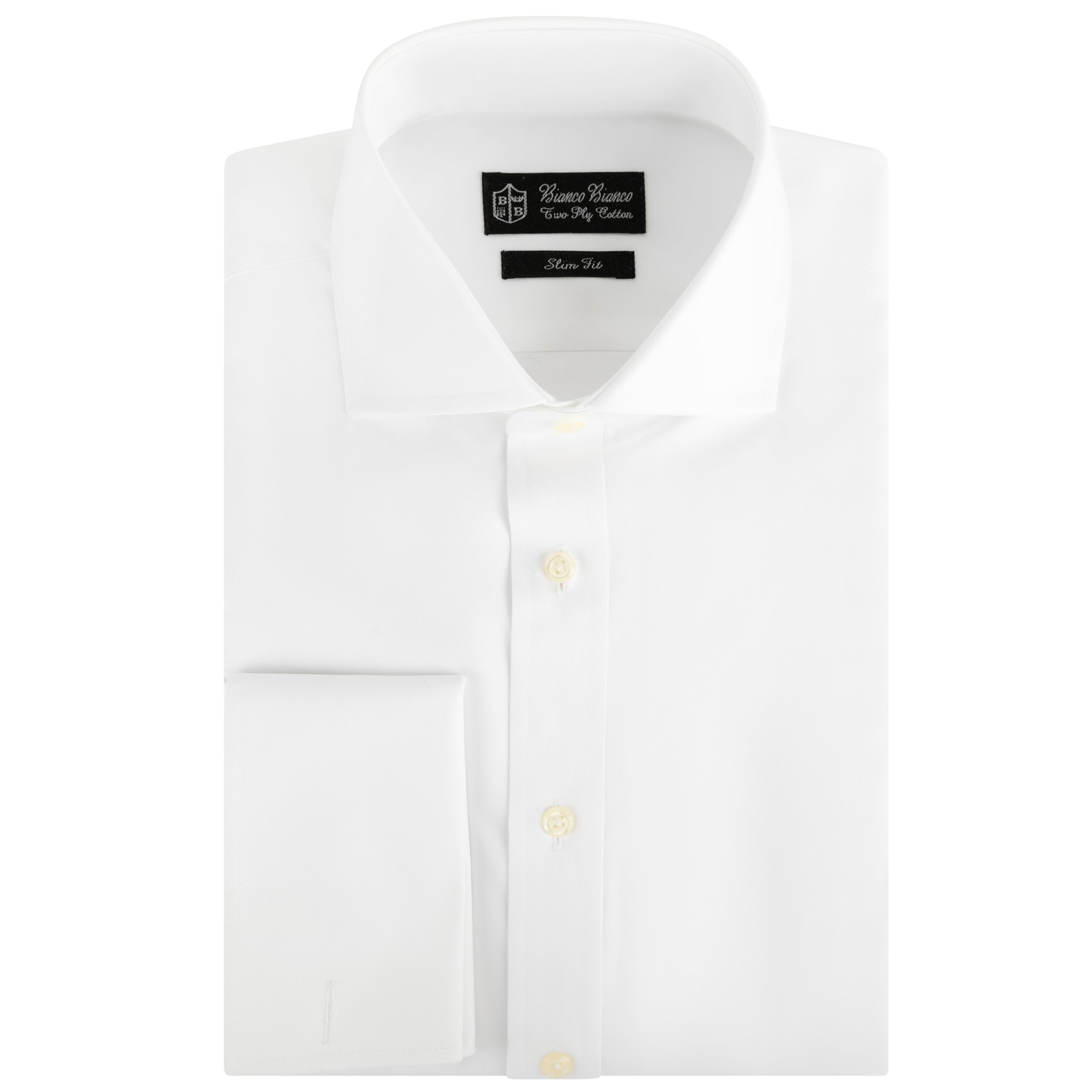 Bianco Bianco Men's Slim Fit Small Twill (French Cuff) The Hatbox Bianco Bianco Men's Slim Fit Small Twill (French Cuff) The Hatbox